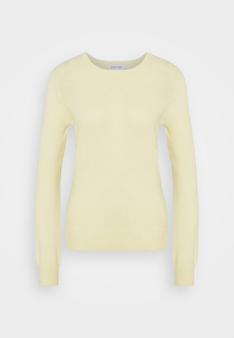 Davida Cashmere BASIC O NECK - Camisola - citrus