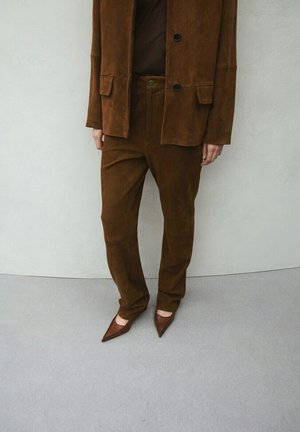 Pantaloni di pelle - brown