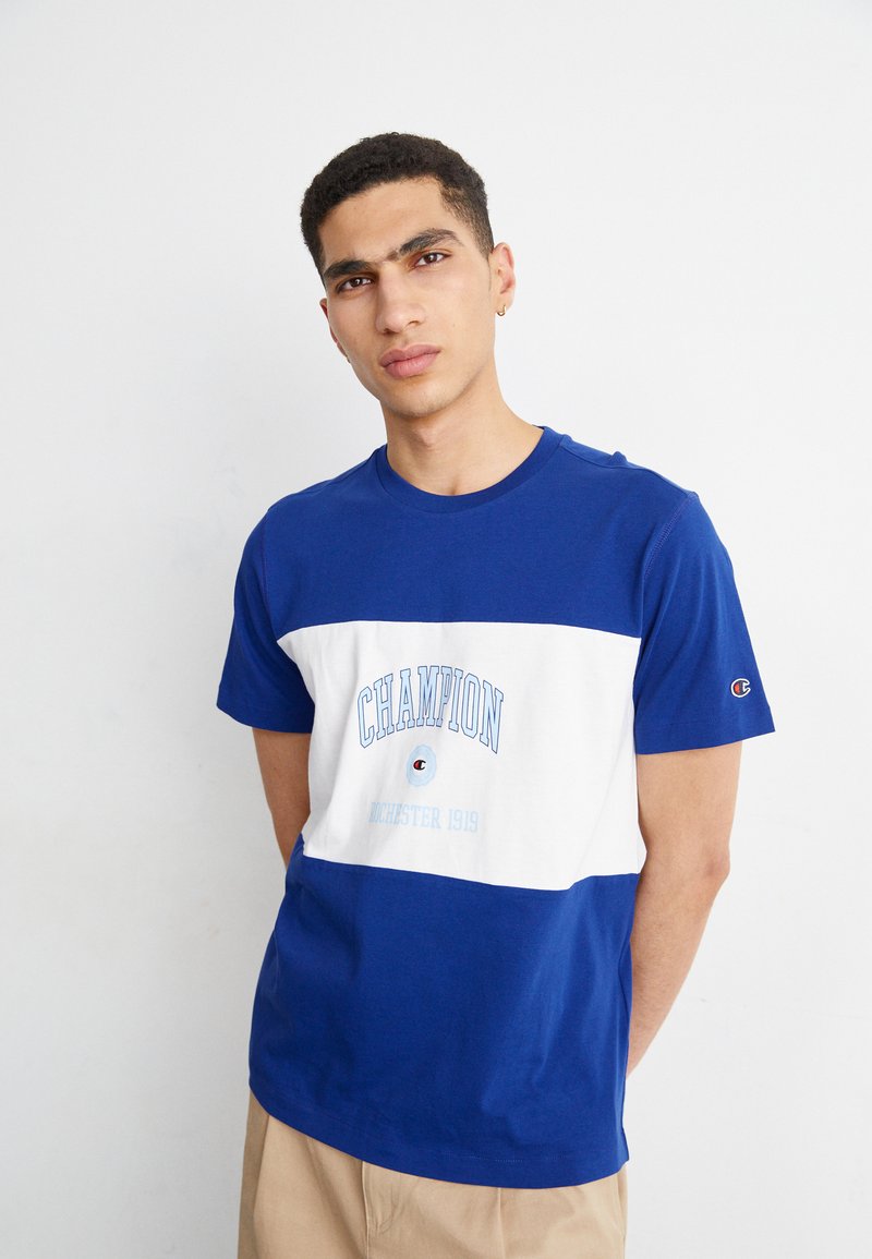 Champion Rochester BOOKSTORE CREWNECK - Tričko s potlačou - blue/white