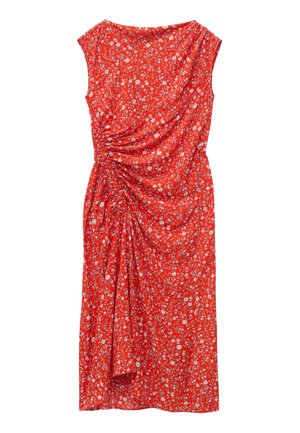 & OTHER STORIES, & OTHER STORIES BOAT-NECK MIDI DRESS - Robe de jour - red florals