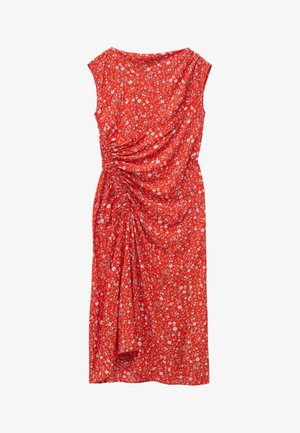 & OTHER STORIES, & OTHER STORIES BOAT-NECK MIDI DRESS - Robe de jour - red florals