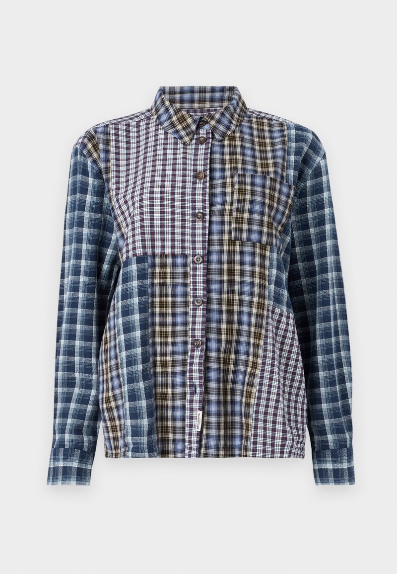Pyjama en flanelle - Bleu foncé/carreaux rouges - HOMME | H&M CA
