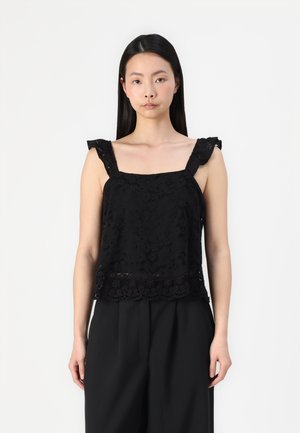 VMHONEY FRILL SINGLET - Topper - black
