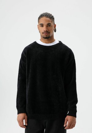 FLUFFY - Fleece trui - black