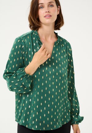 Blus - green with foil print