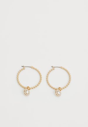 PAVE BEAD HOOP - Øredobber - gold-coloured