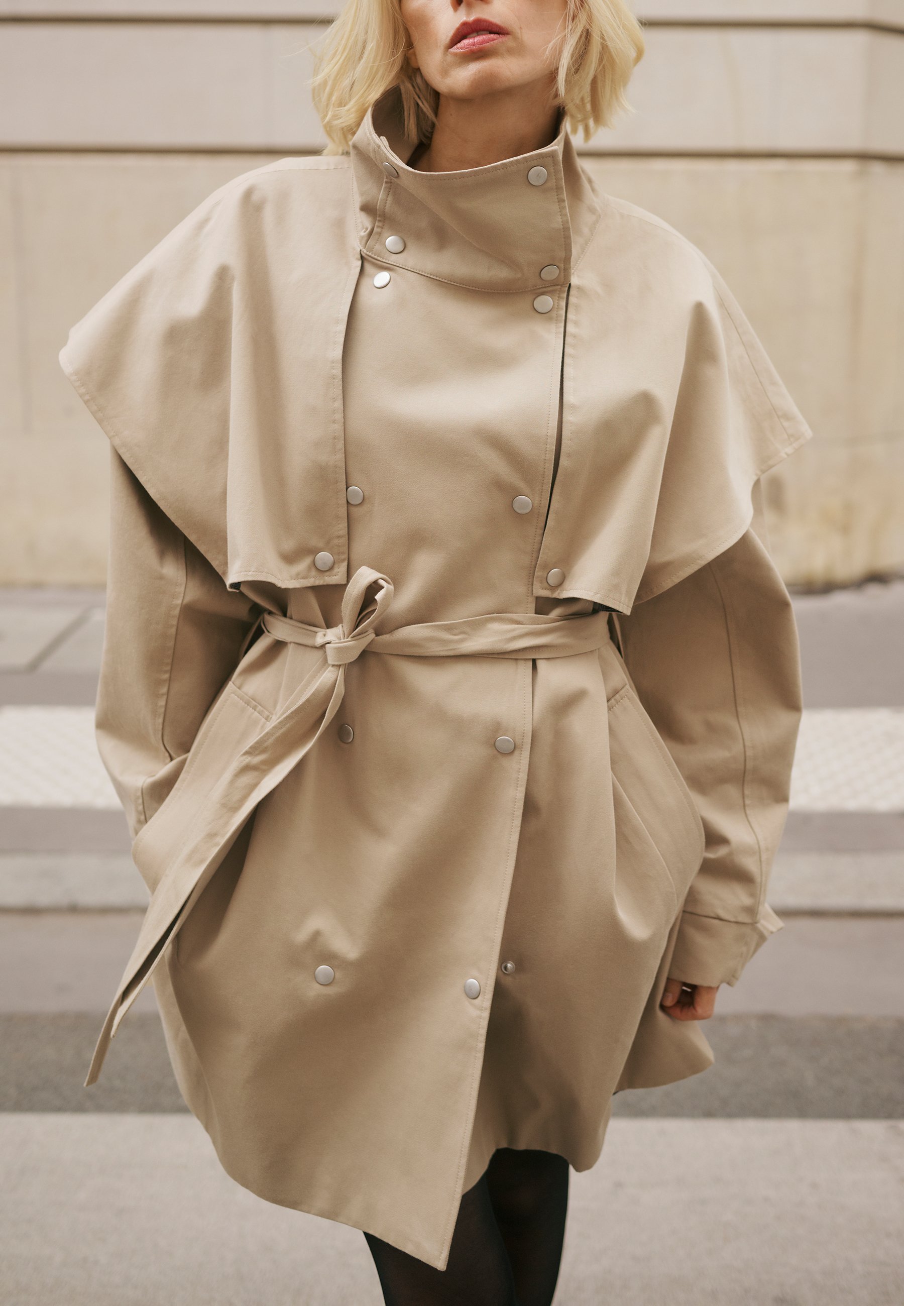 Karen by Simonsen KBDANA TRENCH - Trenchcoat - chinchilla/sand