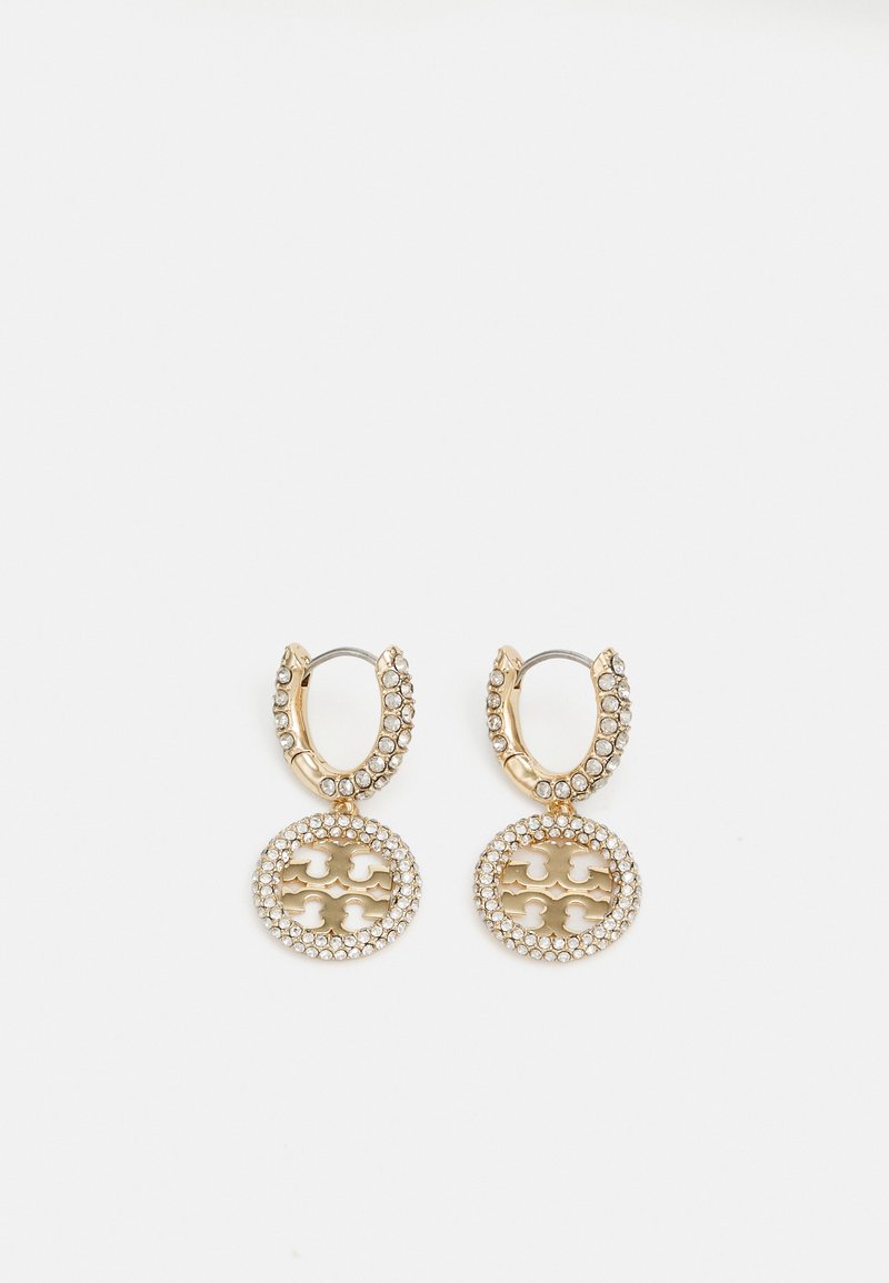 Tory Burch - MILLER PAVE HUGGIE HOOP EARRING - Oorbellen - tory gold-coloured/crystal, Vergroten