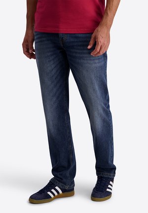 TIMEZONE, JEANS REGULAR FIT GERADE USED-LOOK REISSVERSCHLUSS - Straight leg jeans - blau