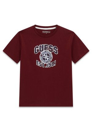 MIT LOGO - T-shirt con stampa - bordeaux