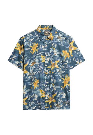Superdry HAWAIIAN PRINTED - Shirt - tropical flowers blue washed
