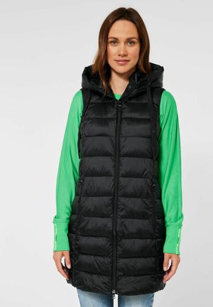 GESTEPPTE LONG - Waistcoat - schwarz