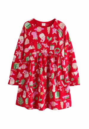 REGULAR FIT - Robe en jersey - red christmas print