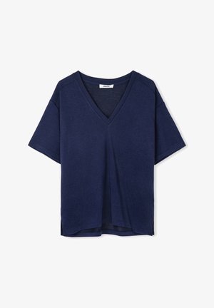 Ipekyol, V-NECK - T-Shirt basic - navy