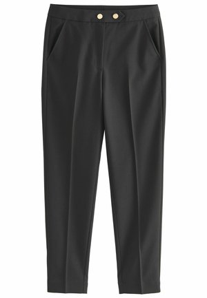 Next SENIOR TAPERED GOLD SNAP SCHOOL TROUSERS - Stoffhose - long black