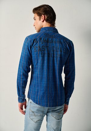 Koroshi, KOROSHI MEN'S LONG SLEEVE CHECKED SHIRT MEN'S LONG SLEEVE CHECKED SHIRT - Pluus - navy