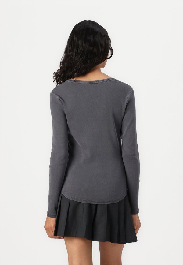 SLIM - Long sleeved top - petrol3