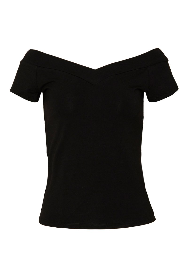 black tee v neck
