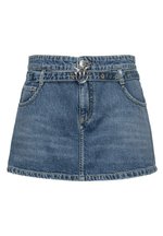 Pinko Damen Hellblaue Baumwolle Shorts Mit Gurtel