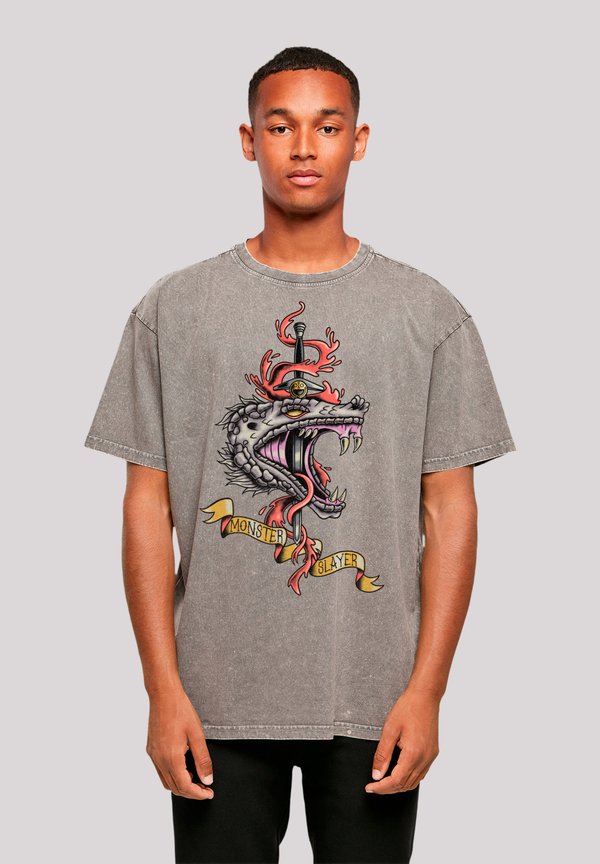 THE WITCHER MONSTER SLAYER TATTOO NETFLIX TV SERIES - T-Shirt print - asphalt