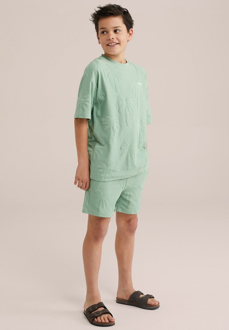 WE Fashion Tracksuit bottoms sea green/mottled green Zalando