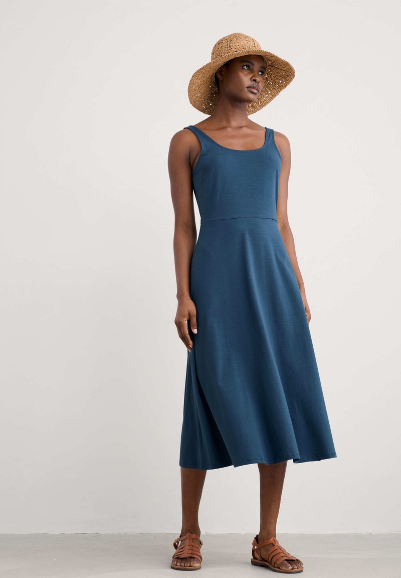 Seasalt Cornwall - SUN GLEAM  - Jersey dress - blue oil paint, Enlarge
