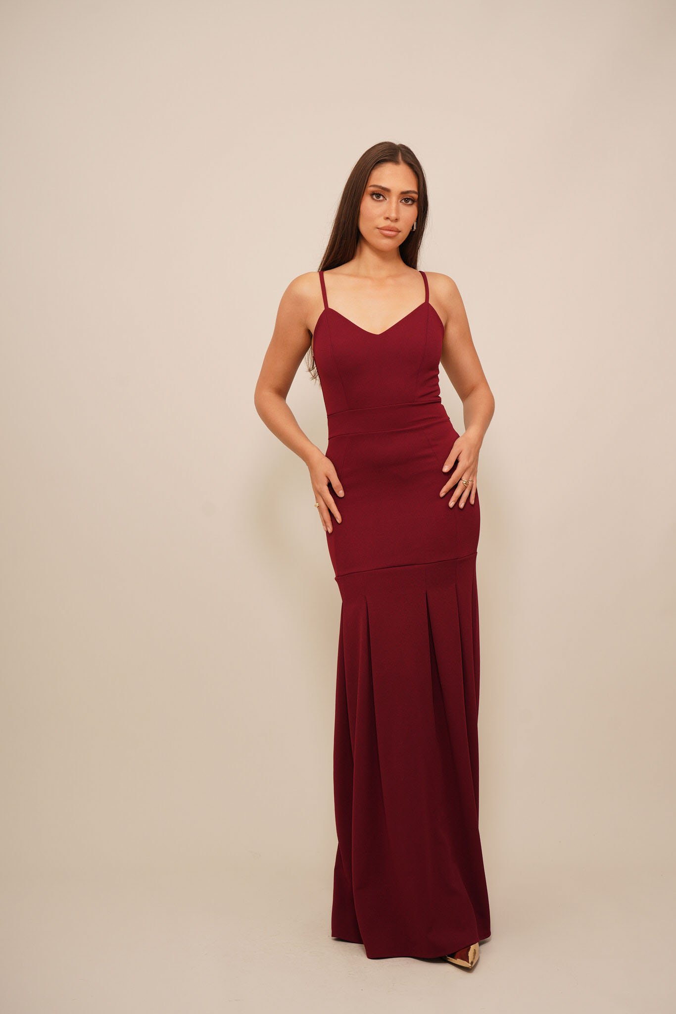 WAL G. PRIYA DROP WAIST MAXI DRESS - Maxi dress - wine/bordeaux -  Zalando.ie