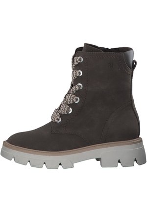 Platform ankle boots - dark brown