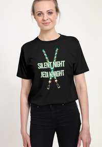 Star Wars STAR WARS CHRISTMAS LIGHT SABERS - Triko s potiskem - black