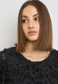 Taifun MIT IMPOSANTEM BLÜTEN-DEKOR - Cocktailkleid/festliches Kleid - schwarz