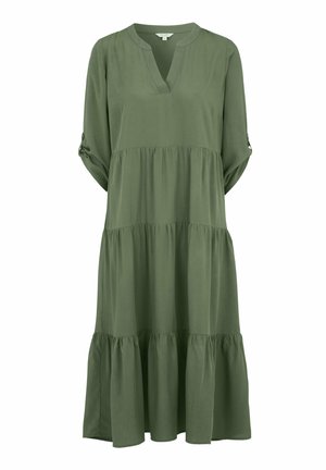 Cellbes of Sweden, DRESS WITH FLOUNCES - Hverdagskjole - dark green