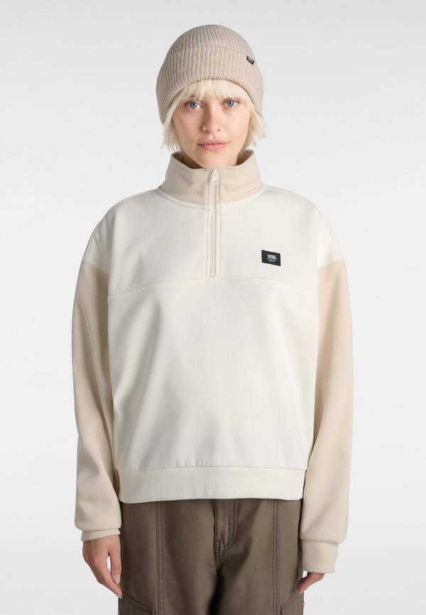 COLORBLOCK HALF ZIP - Sweatshirt - marshmallow oatmeal