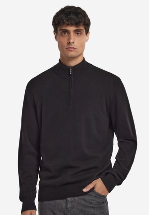 MIT REISSVERSCHLUSSEINSATZ AUS ULTRASOFT - Maglione - black