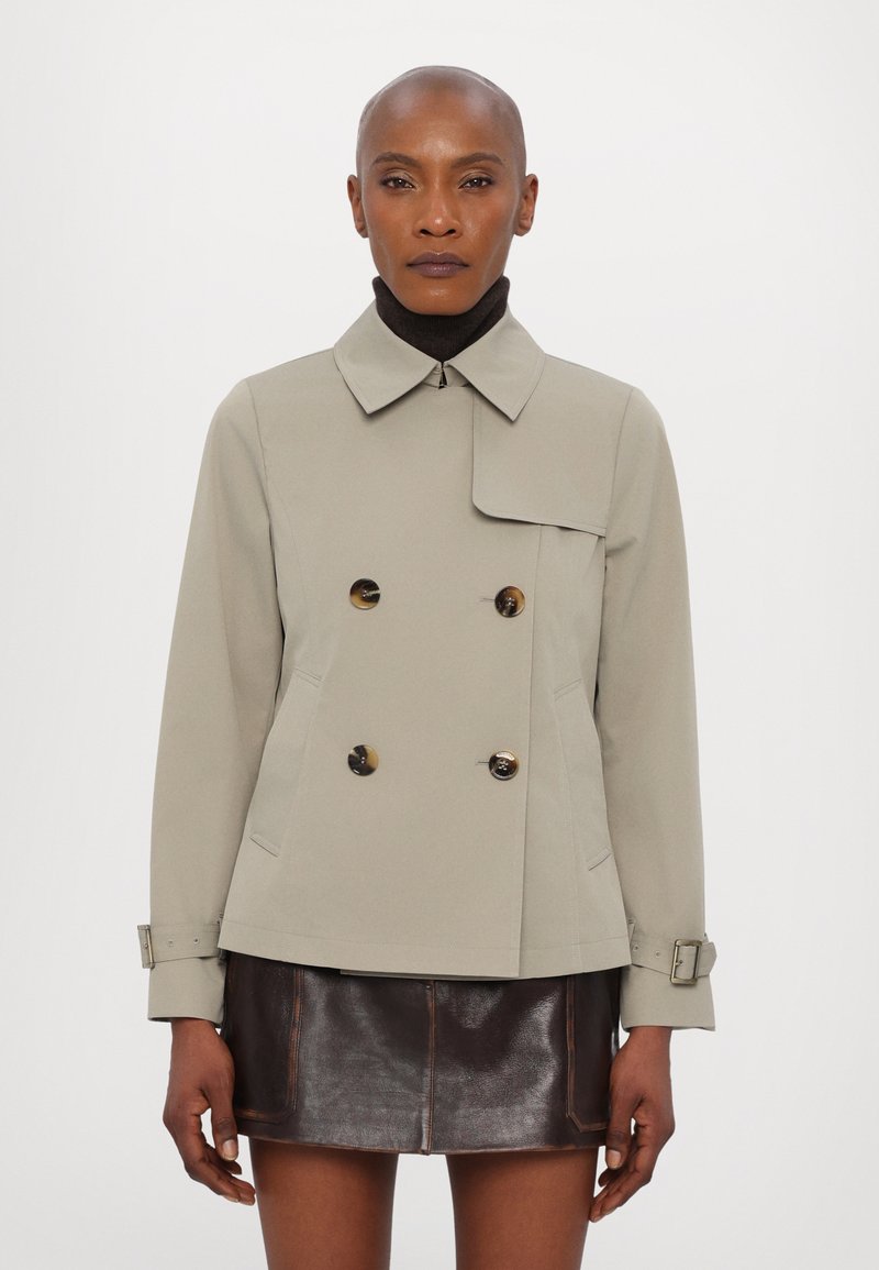 MICHAEL Michael Kors Šineļveida mētelis - dusty sage