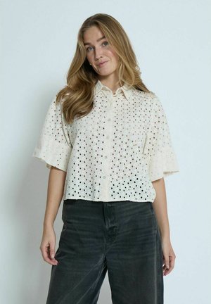 Button-down blouse - gardenia