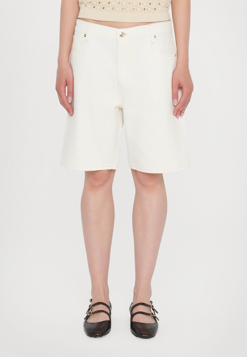 FRAME THE LEISURE - Jeansshorts - white