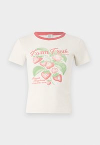 STRAWBERRY RINGER TEE - T-shirt print - white