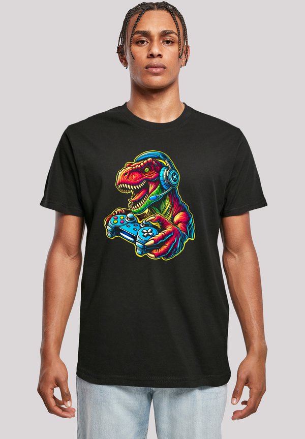 DINOSAURIER GAMER - T-Shirt print - schwarz
