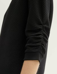 TOM TAILOR DENIM STRUCTURED - Sweater - deep black