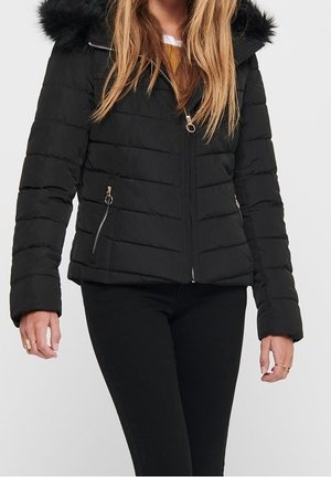 Winterjas - mottled dark grey