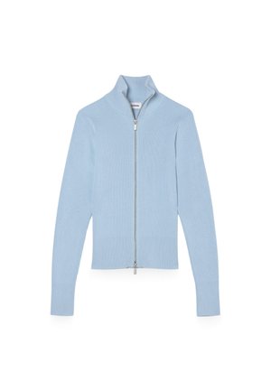Balmohk, High-Neck Zip-Up - Cardigan - light blue