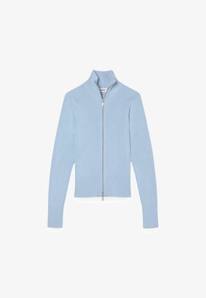 Balmohk, High-Neck Zip-Up - Cardigan - light blue