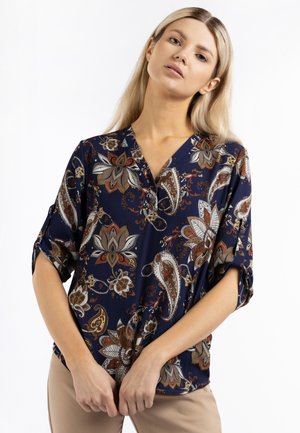 usha, Blouse - navy mehrfarbig