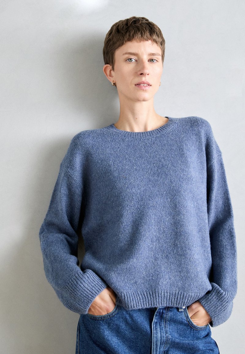 Marc O'Polo LONGSLEEVE ROUNDNECK - Pullover - hazy blue