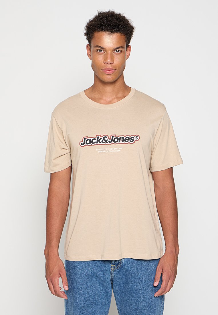 jack & jones T-shirt print beige