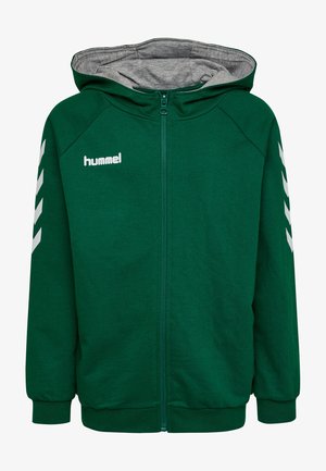 Sweater met rits - evergreen
