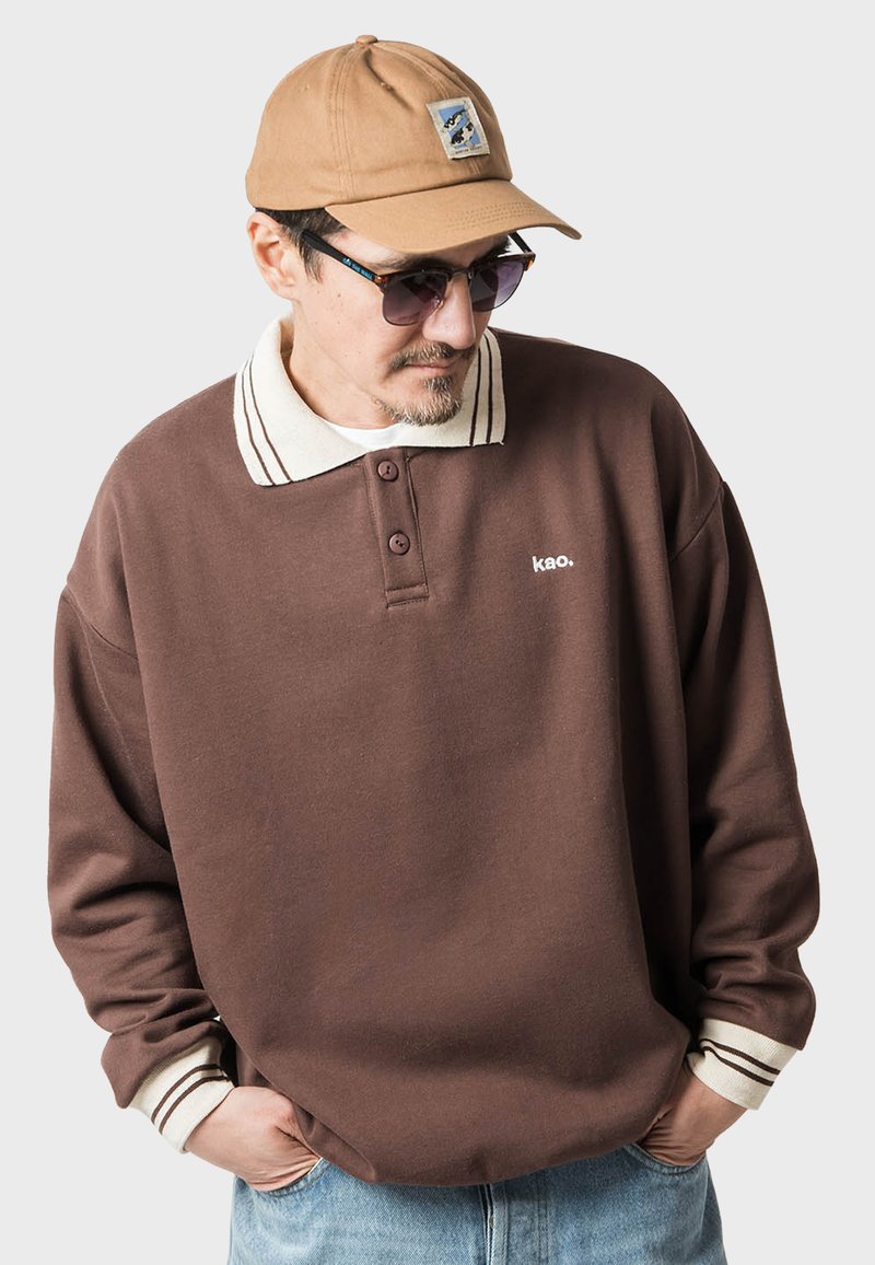 Kaotiko LUCAS BUTTONS UNISEX - Top s dlouhým rukávem - brown