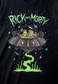 Henry Tiger RICK AND MORTY SPACESHIP - T-shirt con stampa - black