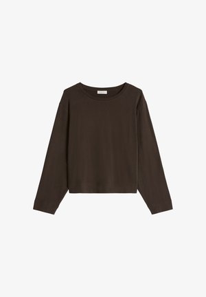 Marc O'Polo, MARC O'POLO OVERSIZE LONGSLEEVE CROPPED AUS GEBRUSHTEM SINGLE JERSEY - T-shirt à manches longues - burnt coffee