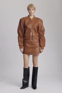 Gestuz - ELLINA BOMBER - Lederjacke - cognac Thumbnail-Bild 1